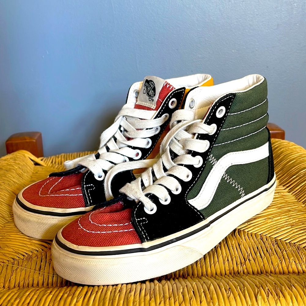 Vans multi color hi-top